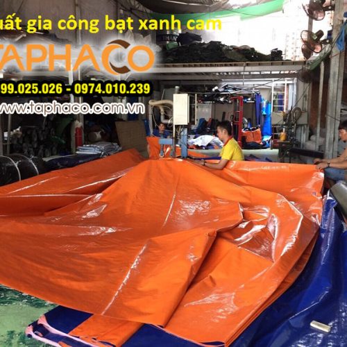 Bạt nhựa xanh cam giá rẻ 4 Bạt nhựa xanh cam giá rẻ