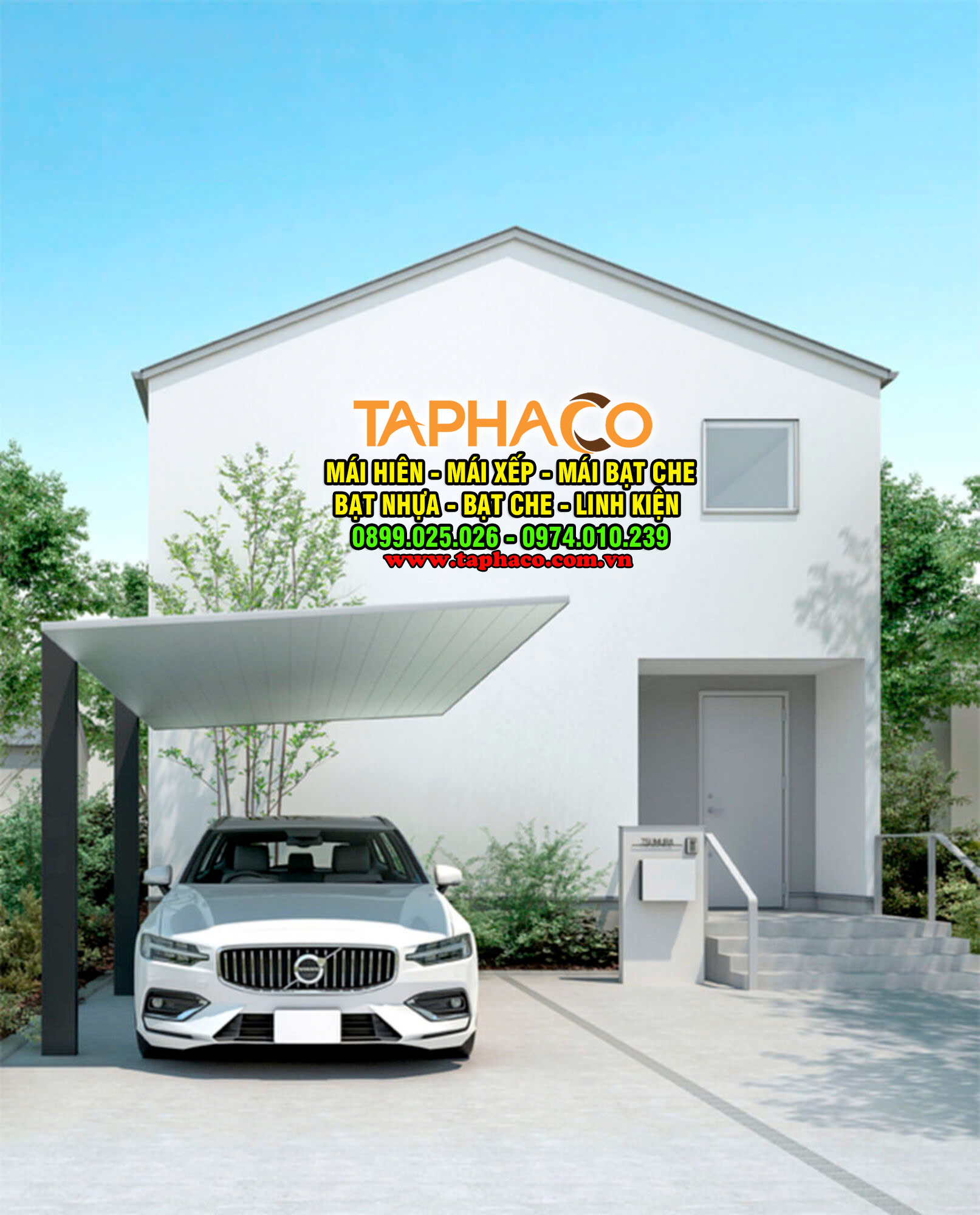 Mái che ô tô trước nhà Đẹp, Bền – Giải Pháp Chống Nắng Mưa Hiệu Quả 5 Mái che xe ô tô trước nhà - Carport SC Cao Cấp – Tăng Thẩm Mỹ, Bảo Vệ Xe Tối Ưu