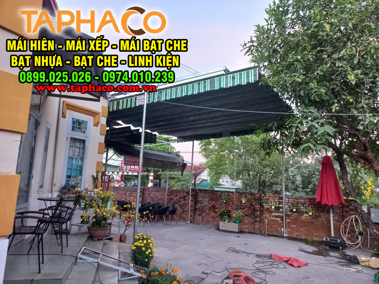 Dịch vụ Sửa chữa - thay bạt mái xếp, mái hiên di động tại Vũng Tàu giá rẻ