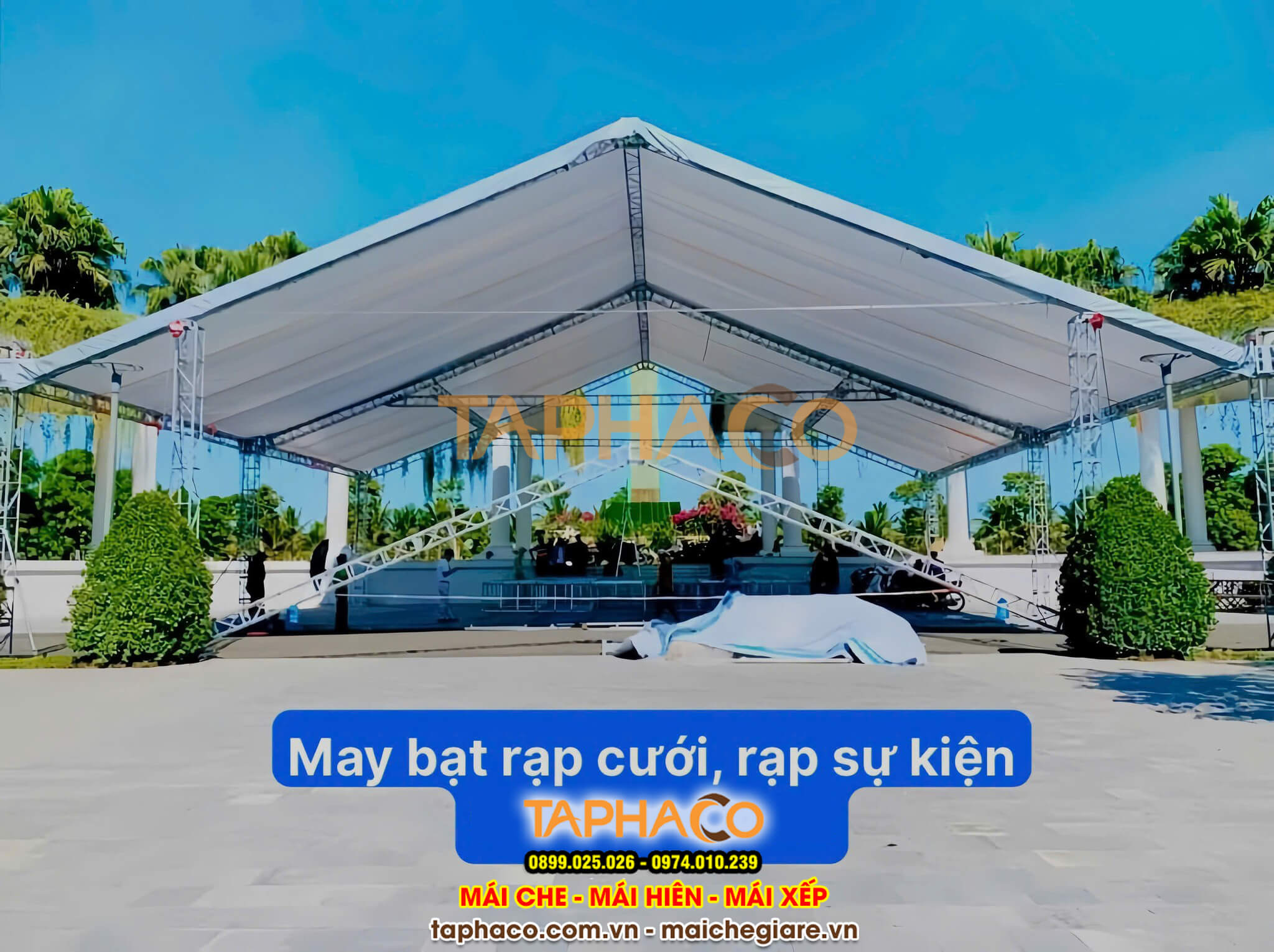 Xưởng May Bạt Rạp Cưới, Rạp Sự Kiện, Bạt Tốt, Bền Rẻ 2 Cung cấp bạt rạp đám cưới, bạt nhà che sự kiện