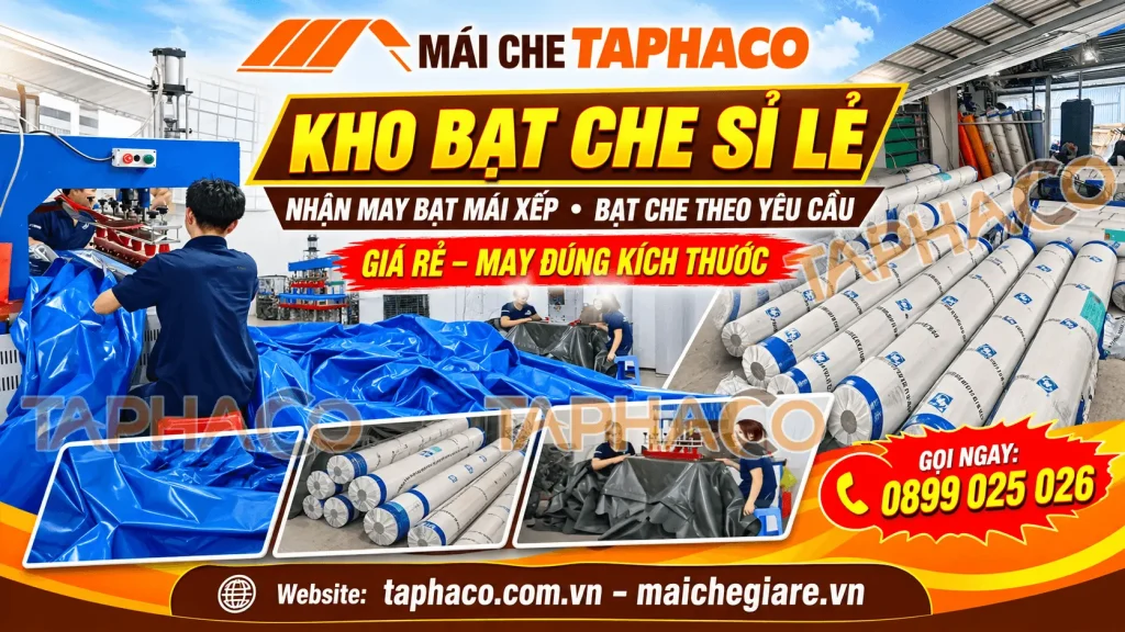Xưởng May Bạt TaPhaCo – Gia Công Bạt Che Nắng Mưa, Mái Hiên, Mái Xếp Theo Yêu Cầu Giá Rẻ