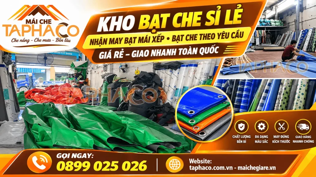TaPhaCo: xưởng may bạt xếp, bạt che theo yêu cầu uy tín, giá rẻ tận xưởng