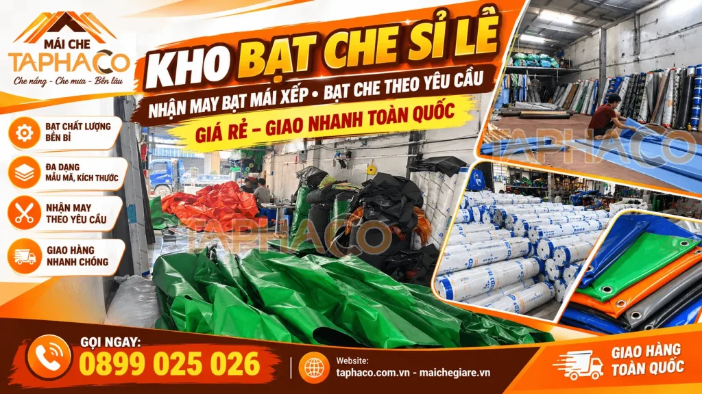 TaPhaCo: xưởng may bạt xếp, bạt che theo yêu cầu uy tín, giá rẻ tận xưởng
